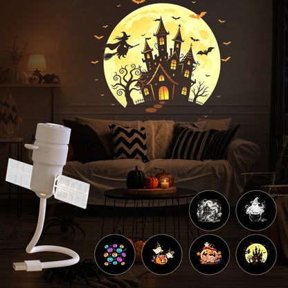 2-in-1 Christmas & Halloween Projector Night Light