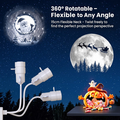 2-in-1 Christmas & Halloween Projector Night Light