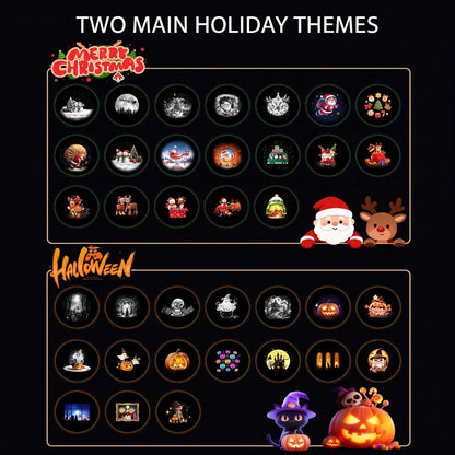 2-in-1 Christmas & Halloween Projector Night Light