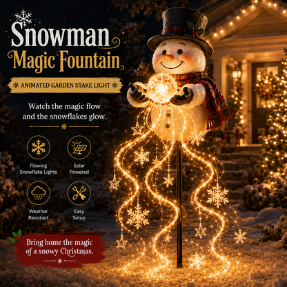 nowman Magic Fountain -Flowing Snowflake LED Christmas Garden Light