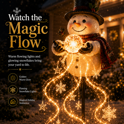 nowman Magic Fountain -Flowing Snowflake LED Christmas Garden Light