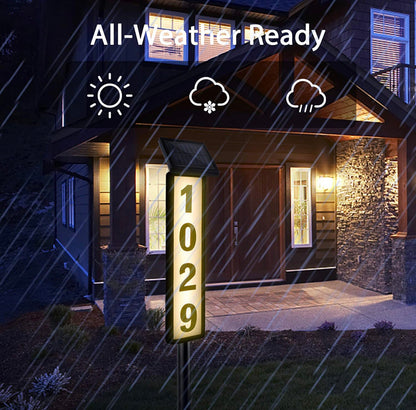 Solar House Number Sign