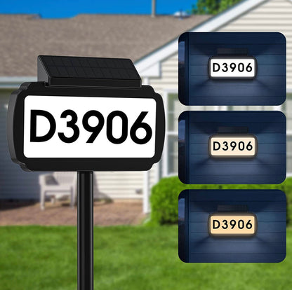 Solar House Number Sign