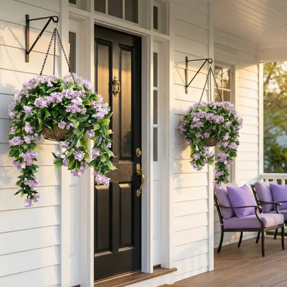 Faux Crepe Myrtle Hanging Baskets Ultra-Realistic (2 pcs)
