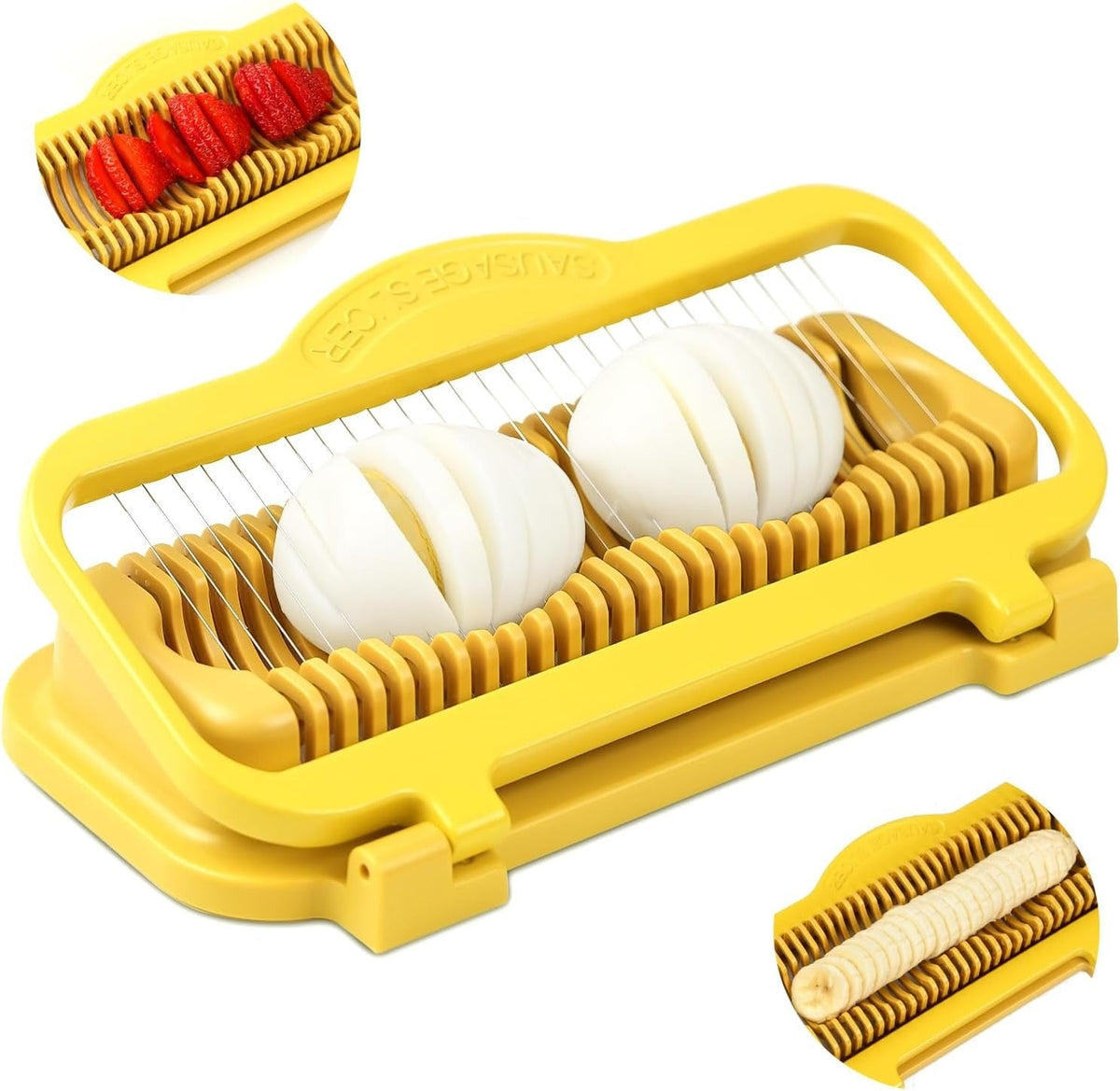 Multi-purpose Slicer for Hard Boiled Eggs and Banana