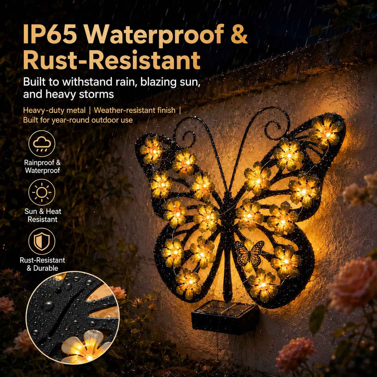 Solar Butterfly Garden Light