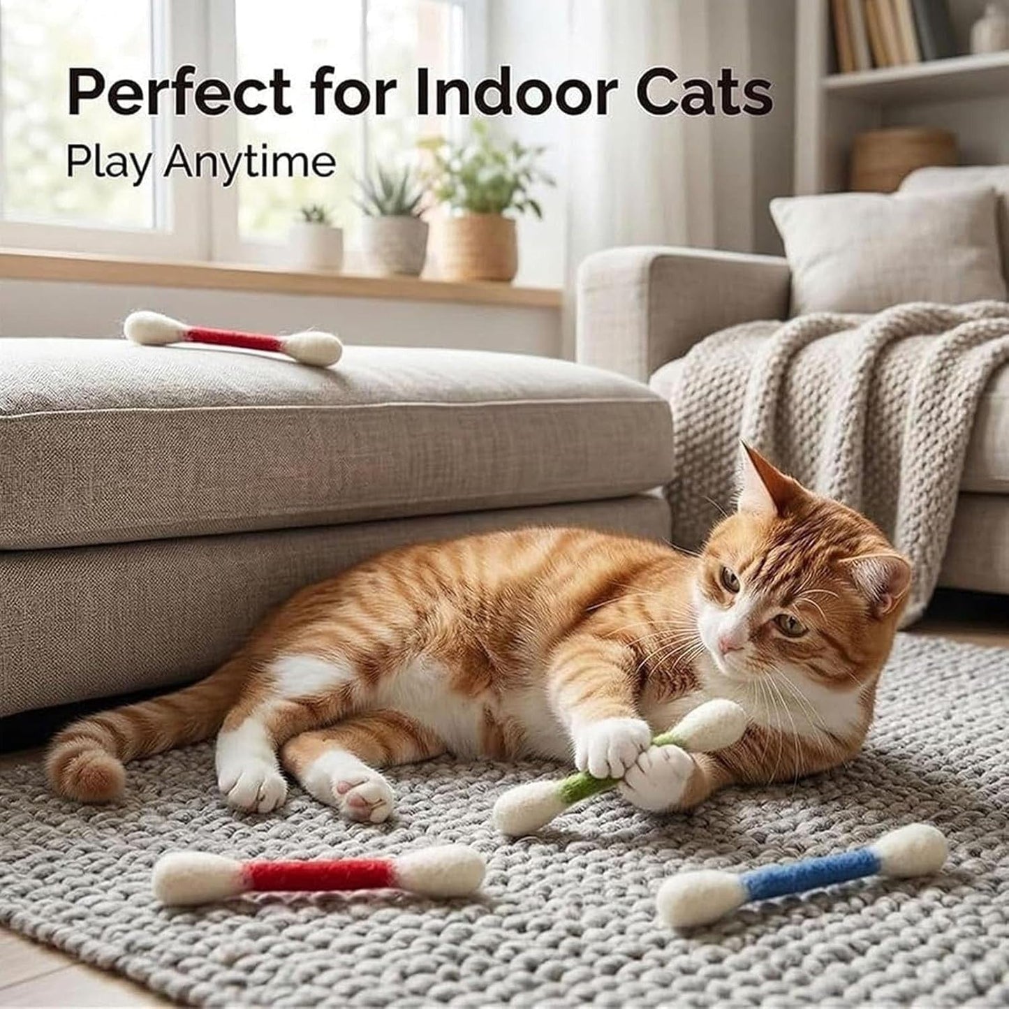 Cotton Catnip Swab Toys