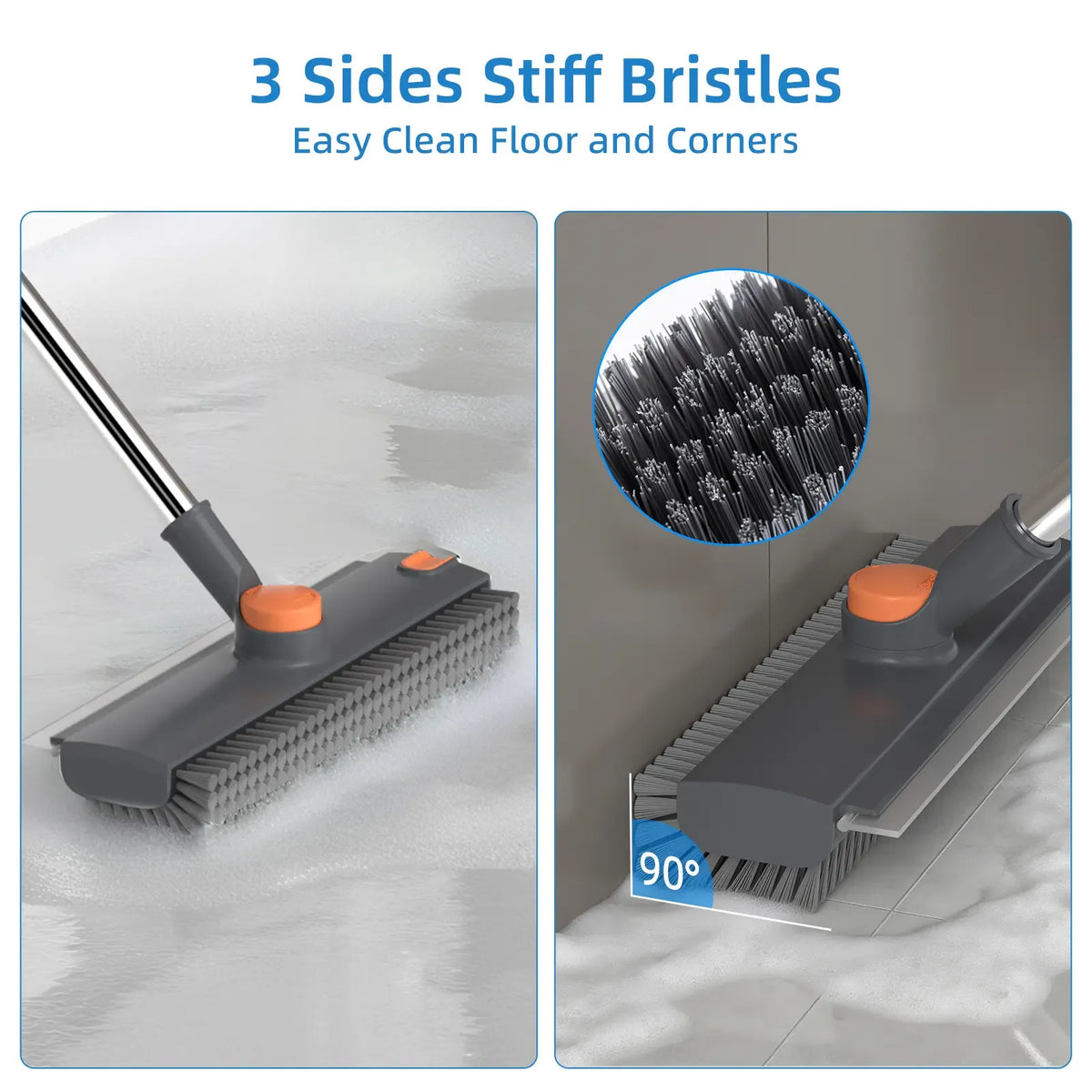 Heavy-Duty Floor Scrub Brush Powerful Deep Cleaning for Stubborn Dirt, Tile & Grout