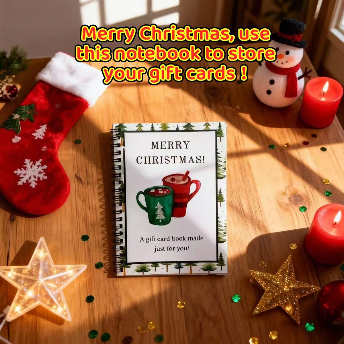 DIY Spiral Merry Christmas Card Album