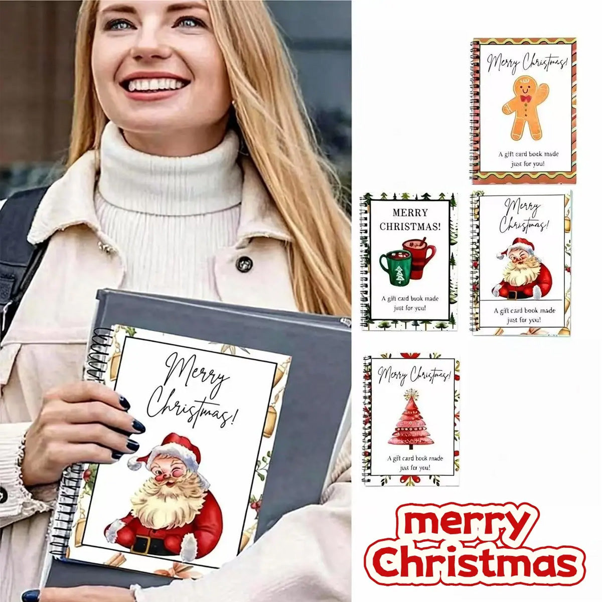 DIY Spiral Merry Christmas Card Album