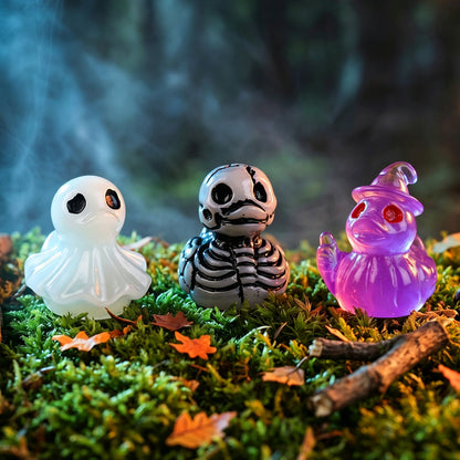 Glow in Dark Ghost Resin Bead Set