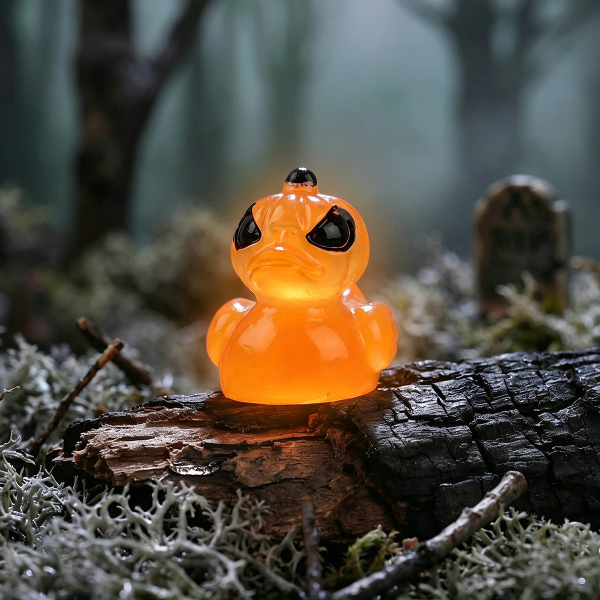 Glow in Dark Ghost Resin Bead Set