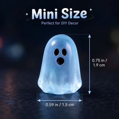 Glow in Dark Ghost Resin Bead Set