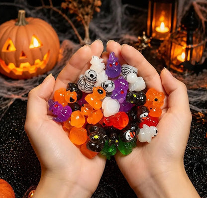 Glow in Dark Ghost Resin Bead Set