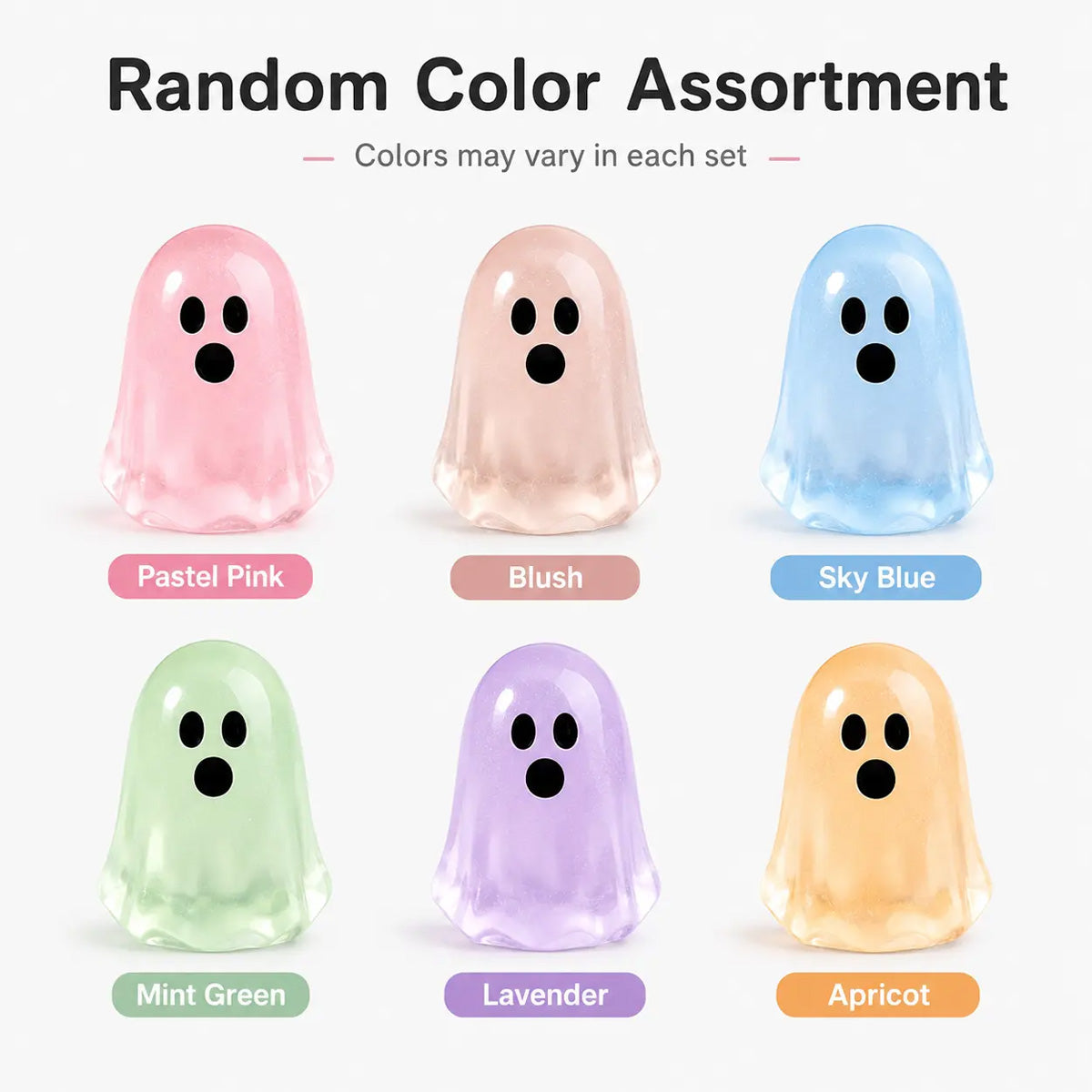 Glow in Dark Ghost Resin Bead Set