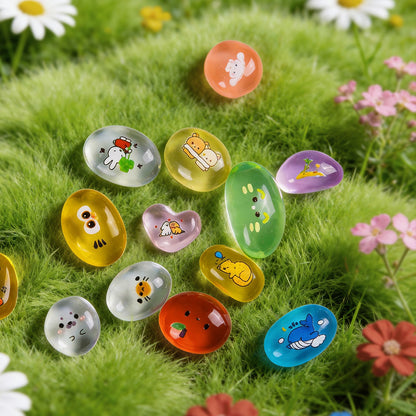 Glow in Dark Ghost Resin Bead Set