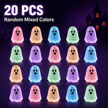 Glow in Dark Ghost Resin Bead Set