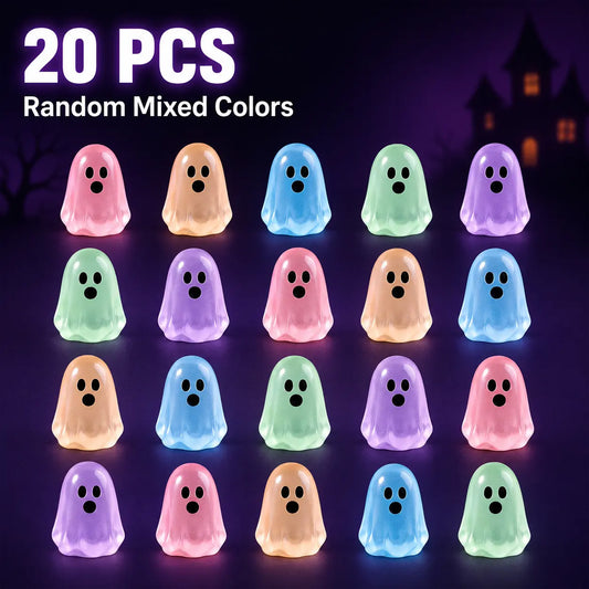 Glow in Dark Ghost Resin Bead Set