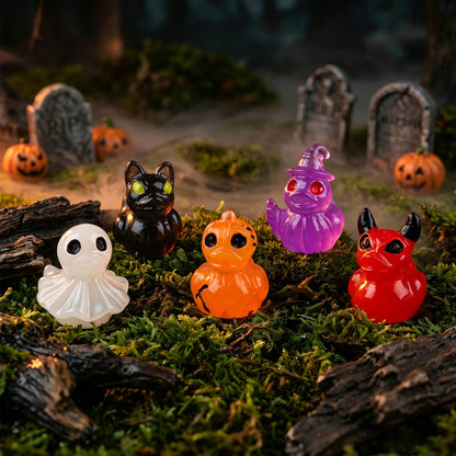 Glow in Dark Ghost Resin Bead Set