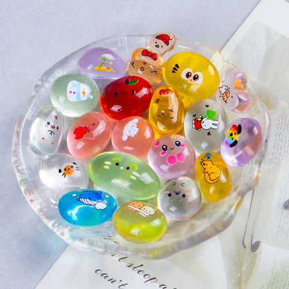 Glow in Dark Ghost Resin Bead Set