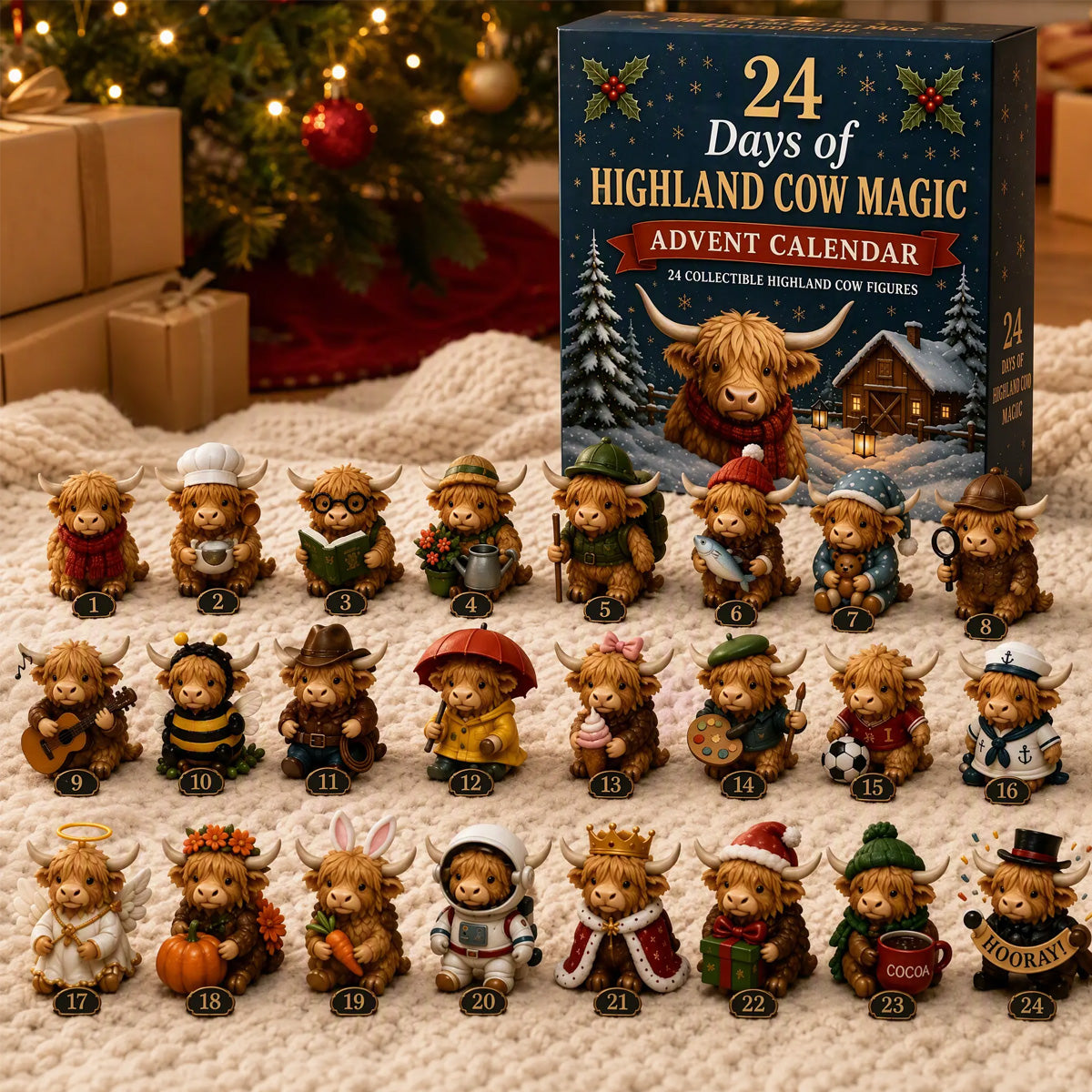 Highland Cow Christmas Countdown Calendar