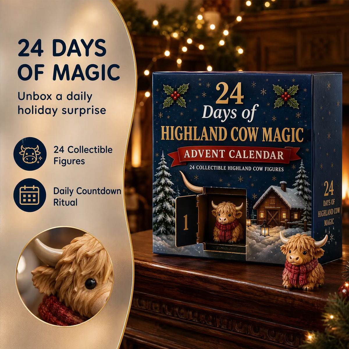 Highland Cow Christmas Countdown Calendar