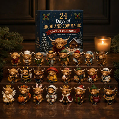 Highland Cow Christmas Countdown Calendar