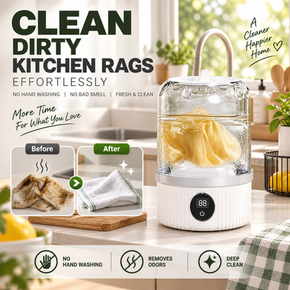 Mini Portable Cordless Washing Machine - Rechargeable Underwear & Sock Washer