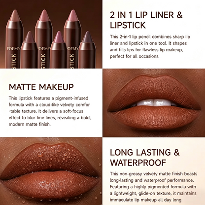 Matte Brown Lipstick, Suitable for All Skin Types