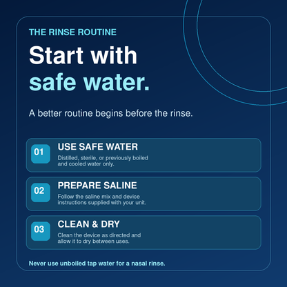 Electric Nasal Rinse Device | Easy Saline Rinse Routine