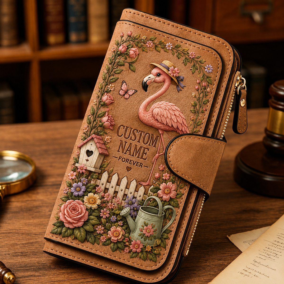Personalized Garden Embossed Wallet - Perfect Gift For Her