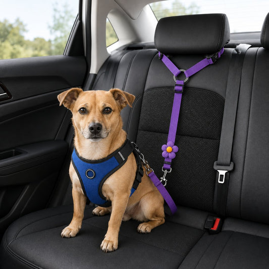 2-in-1 Dog Car Seat Belt & Walking Leash