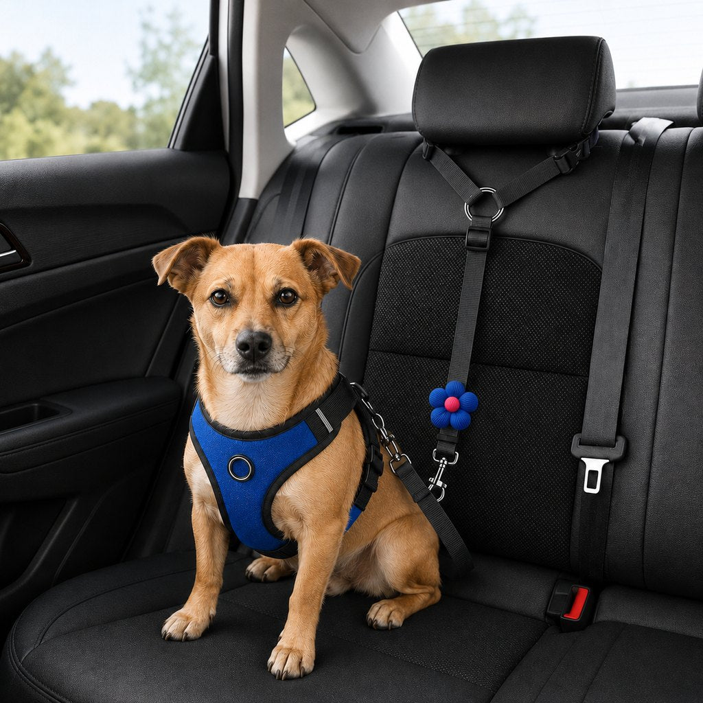 2-in-1 Dog Car Seat Belt & Walking Leash