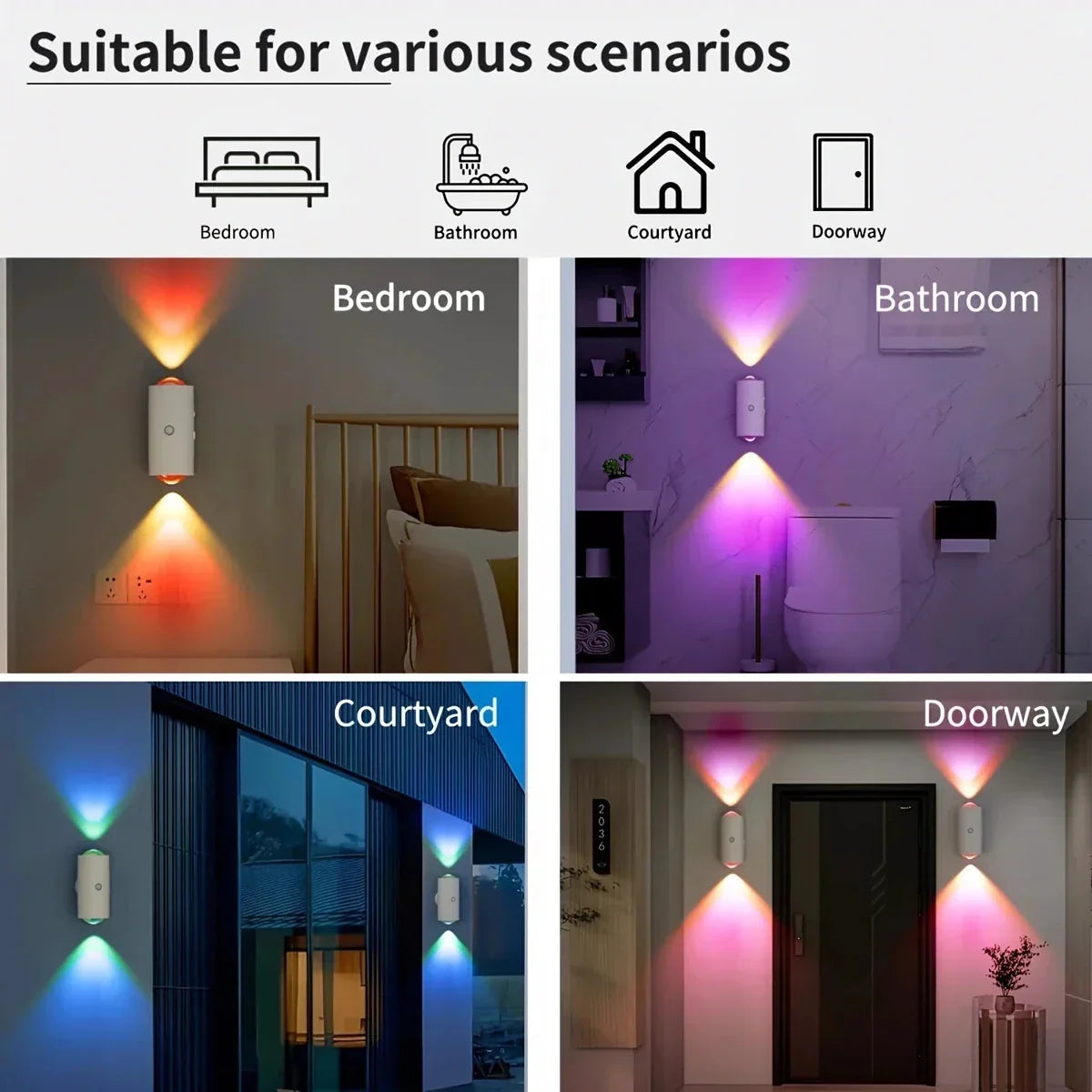 Motion Sensor RGB Wall Light