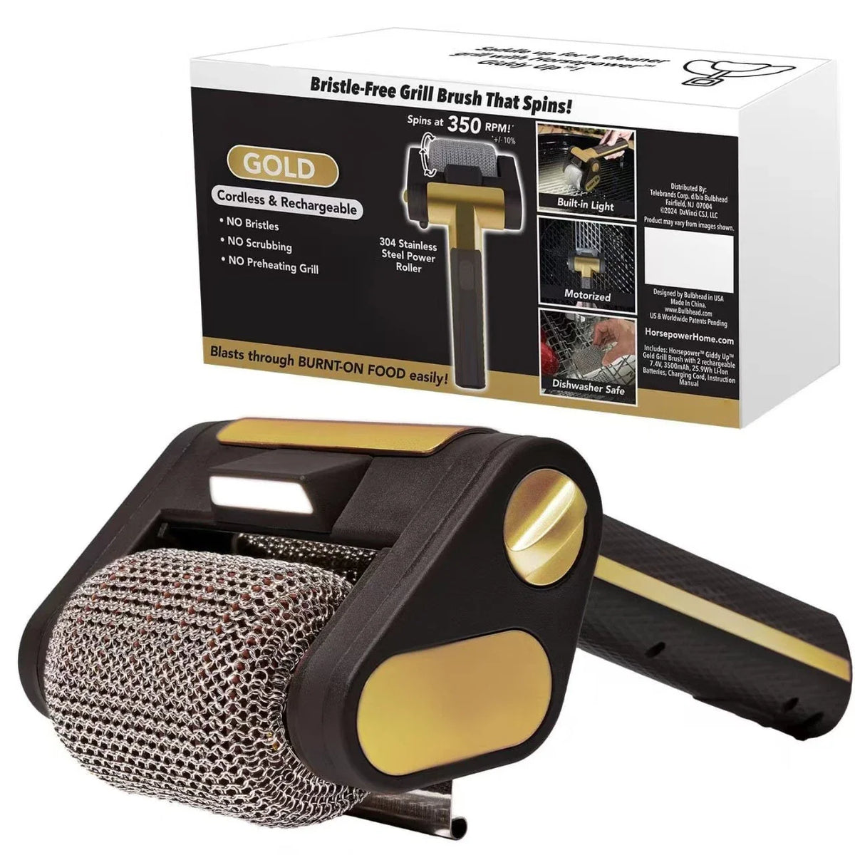 Bristle-Free Spinning Grill Brush