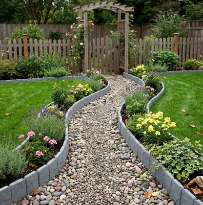 2026! Faux Stone Garden Edging Border!