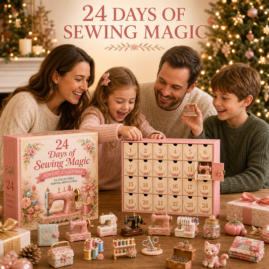 24 Days of Sewing Magic Advent Calendar 24 Collectible Sewing Miniatures for Crafters, Quilters & Sewing Lovers