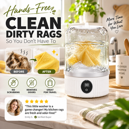 Mini Portable Cordless Washing Machine - Rechargeable Underwear & Sock Washer