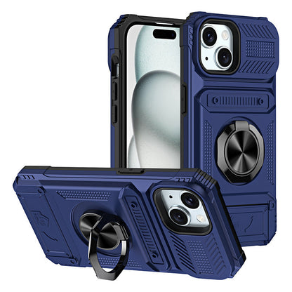 Heavy Duty Magnetic Armor Case With Hidden Kickstand And Wallet