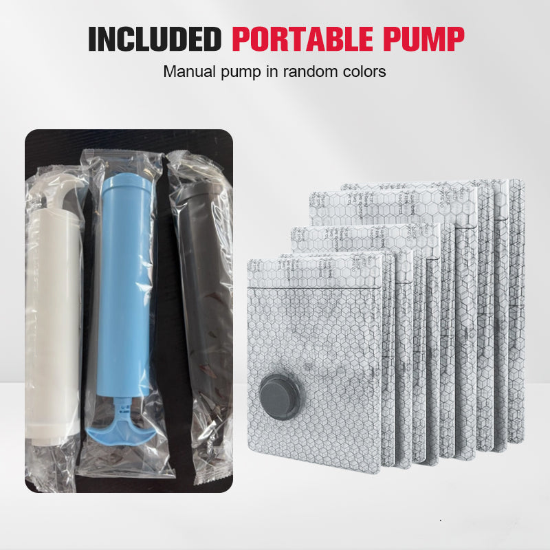 Travel Vacuum Storage Bags & Portable Pump Set