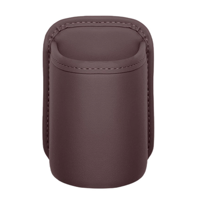 Leather Car Door Cup Holder Wide mouth opening, easy reach for drinks & phone