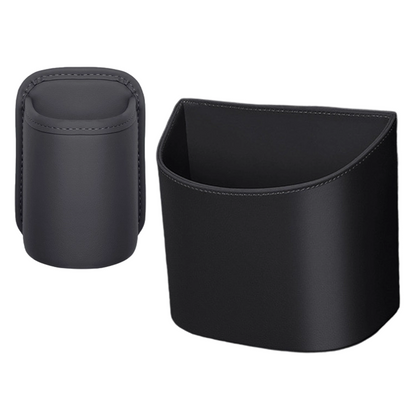Leather Car Door Cup Holder Wide mouth opening, easy reach for drinks & phone