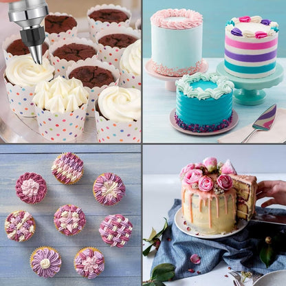 Stainless Steel Cookie Pres with 13 Discs & 8 Nozzles