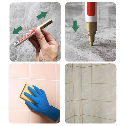 Anti-Mould Waterproof Tile Grout Pen | Tile Joint Repair & Refinishing Marker