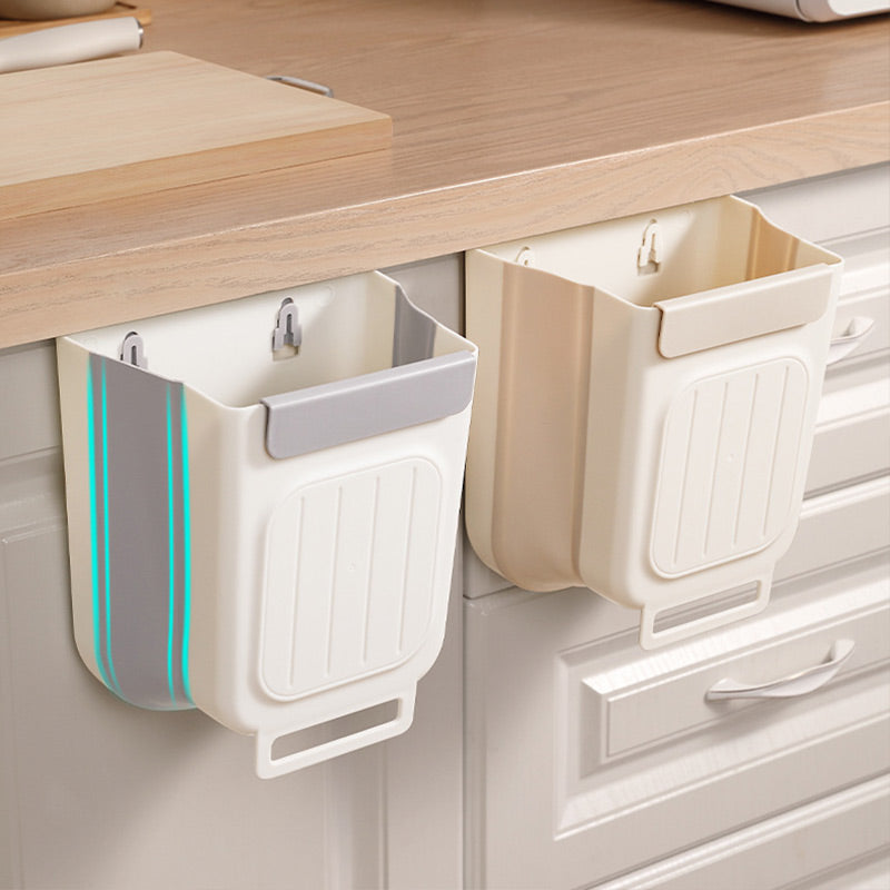 Collapsible Hanging Trash Can for Kitchen Cabinet Door Space-Saving Waste Bin (6L/11L)