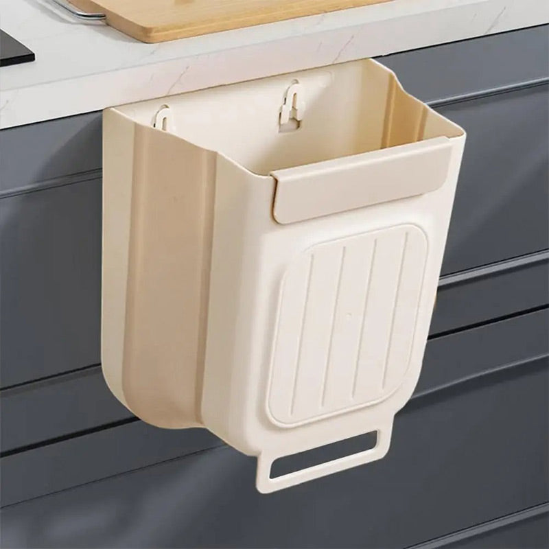 Collapsible Hanging Trash Can for Kitchen Cabinet Door Space-Saving Waste Bin (6L/11L)