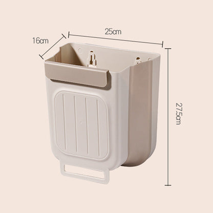 Collapsible Hanging Trash Can for Kitchen Cabinet Door Space-Saving Waste Bin (6L/11L)