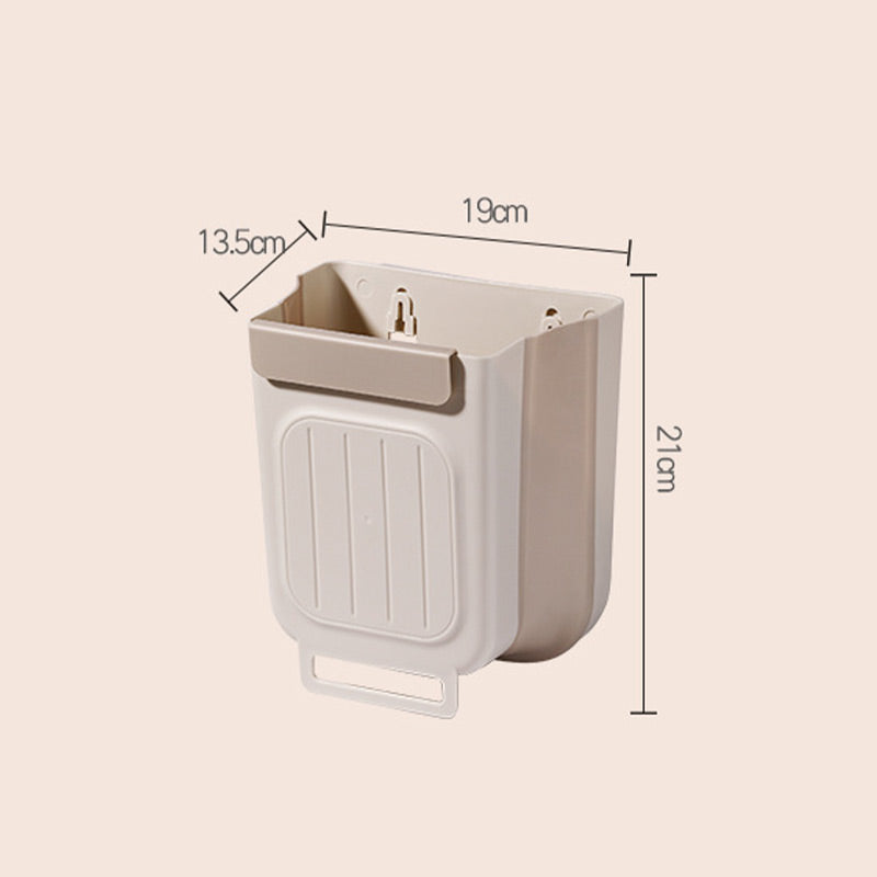 Collapsible Hanging Trash Can for Kitchen Cabinet Door Space-Saving Waste Bin (6L/11L)