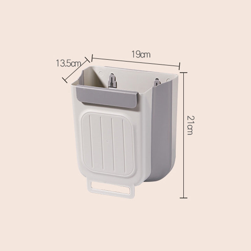 Collapsible Hanging Trash Can for Kitchen Cabinet Door Space-Saving Waste Bin (6L/11L)