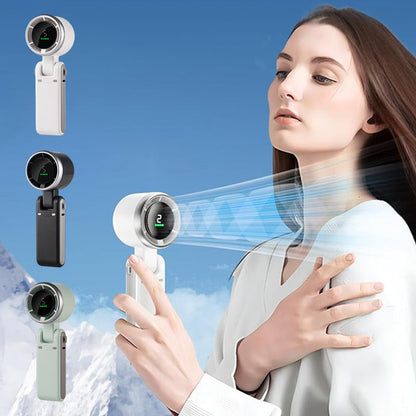 5-Speed Foldable Fan Compact, Strong Wind, Rechargeable, On-the-Go Cooling